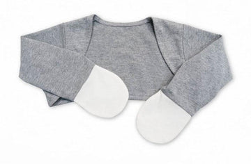 Scratch Sleeves with Zinc-Infused Mittens (Gray) - Eczema Oasis